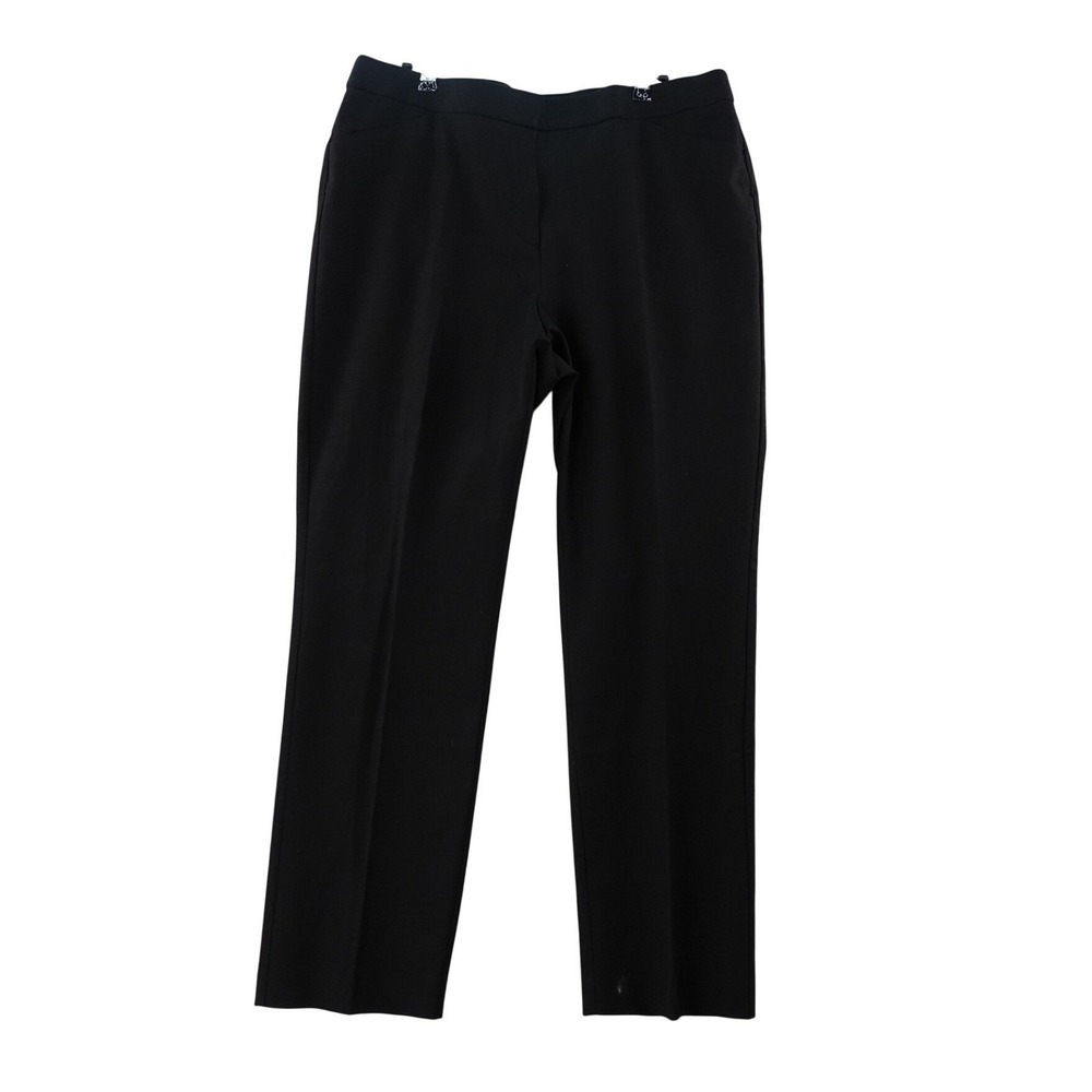 Chico's 3R US Size 16R Black Straight Leg Pants Comfort Stretch Work Career NWT